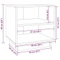vidaXL Mesita de noche de madera maciza de pino marrón miel 40x34x40cm