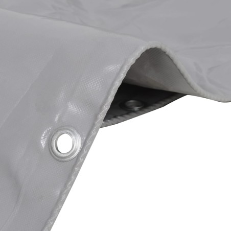 vidaXL Lona 650 g/m² 4x6 m gris