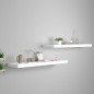 vidaXL Estantes flotantes pared 2 uds MDF blanco 90x23,5x3,8 cm vidaXL Estantes flotantes pared 2 uds MDF blanco 90x23,5x3,8 cm