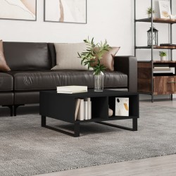 vidaXL Mesa de centro madera de ingeniería negro 60x60x30 cm