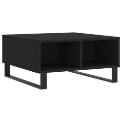 vidaXL Mesa de centro madera de ingeniería negro 60x60x30 cm