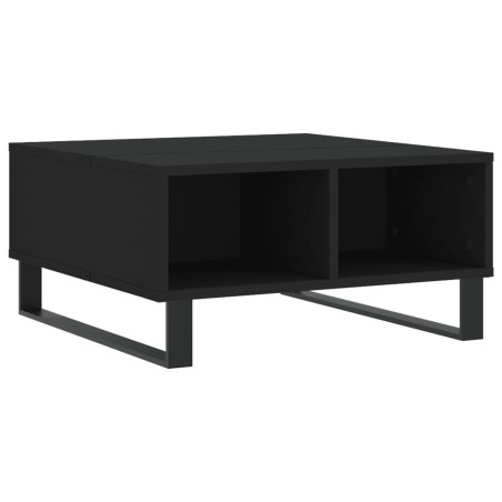 vidaXL Mesa de centro madera de ingeniería negro 60x60x30 cm