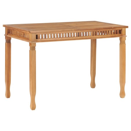 vidaXL Mesa de comedor de jardín madera maciza de teca 120x65x80 cm