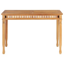vidaXL Mesa de comedor de jardín madera maciza de teca 120x65x80 cm