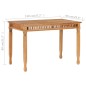 vidaXL Mesa de comedor de jardín madera maciza de teca 120x65x80 cm vidaXL Mesa de comedor de jardín madera maciza de teca 120x65x80 cm