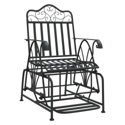 vidaXL Banco balancín de acero negro 61 cm
