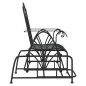 vidaXL Banco balancín de acero negro 61 cm vidaXL Banco balancín de acero negro 61 cm