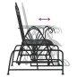 vidaXL Banco balancín de acero negro 61 cm vidaXL Banco balancín de acero negro 61 cm