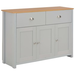 vidaXL Aparador gris 112x35x81 cm