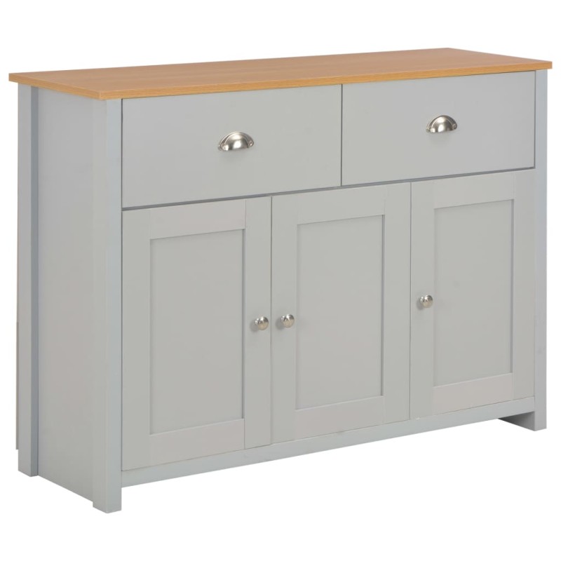 vidaXL Aparador gris 112x35x81 cm vidaXL Aparador gris 112x35x81 cm