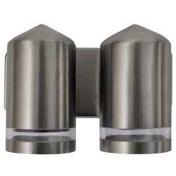 Aplique de pared cónico, LED e inoxidable