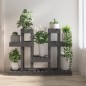 vidaXL Soporte para plantas madera maciza pino gris 104,5x25x77,5 cm vidaXL Soporte para plantas madera maciza pino gris 104,5x25x77,5 cm