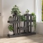 vidaXL Soporte para plantas madera maciza pino gris 104,5x25x77,5 cm vidaXL Soporte para plantas madera maciza pino gris 104,5x25x77,5 cm