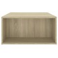 vidaXL Mesa de centro madera contrachapada roble Sonoma 90x67x33 cm