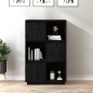 vidaXL Aparador alto de madera maciza de pino negro 74x35x117 cm vidaXL Aparador alto de madera maciza de pino negro 74x35x117 cm