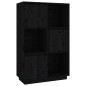 vidaXL Aparador alto de madera maciza de pino negro 74x35x117 cm vidaXL Aparador alto de madera maciza de pino negro 74x35x117 cm