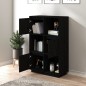 vidaXL Aparador alto de madera maciza de pino negro 74x35x117 cm vidaXL Aparador alto de madera maciza de pino negro 74x35x117 cm