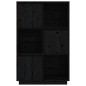 vidaXL Aparador alto de madera maciza de pino negro 74x35x117 cm vidaXL Aparador alto de madera maciza de pino negro 74x35x117 cm