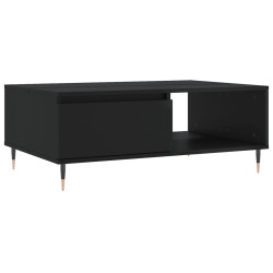 vidaXL Mesa de centro madera de ingeniería negro 90x60x35 cm