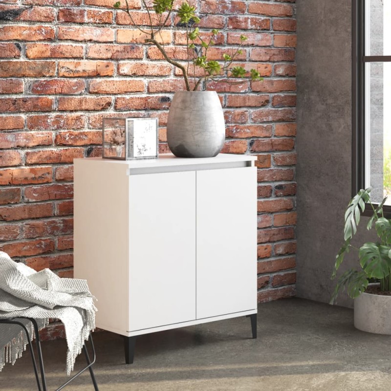 vidaXL Aparador de madera contrachapada blanco 60x35x70 cm vidaXL Aparador de madera contrachapada blanco 60x35x70 cm
