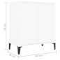 vidaXL Aparador de madera contrachapada blanco 60x35x70 cm vidaXL Aparador de madera contrachapada blanco 60x35x70 cm