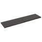 vidaXL Estante pared madera roble tratada marrón oscuro 160x40x(2-4)cm vidaXL Estante pared madera roble tratada marrón oscuro 160x40x(2-4)cm
