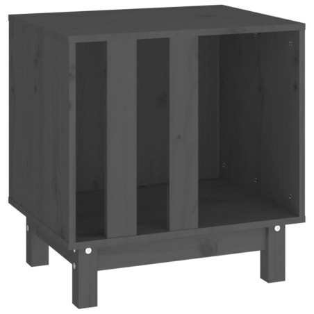 vidaXL Caseta para perros madera maciza de pino gris 50x40x52 cm