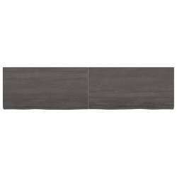 vidaXL Estante pared madera roble tratada marrón oscuro 160x40x(2-4)cm