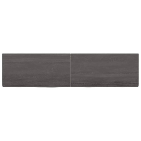 vidaXL Estante pared madera roble tratada marrón oscuro 160x40x(2-4)cm
