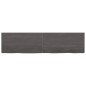 vidaXL Estante pared madera roble tratada marrón oscuro 160x40x(2-4)cm vidaXL Estante pared madera roble tratada marrón oscuro 160x40x(2-4)cm