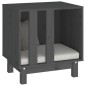 vidaXL Caseta para perros madera maciza de pino gris 50x40x52 cm vidaXL Caseta para perros madera maciza de pino gris 50x40x52 cm