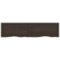 vidaXL Estante pared madera roble tratada marrón oscuro 160x40x(2-4)cm vidaXL Estante pared madera roble tratada marrón oscuro 160x40x(2-4)cm