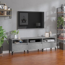 vidaXL Mueble de TV madera contrachapada gris hormigón 150x30x44,5 cm
