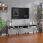 vidaXL Mueble de TV madera contrachapada gris hormigón 150x30x44,5 cm