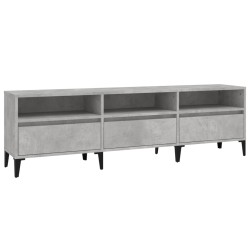 vidaXL Mueble de TV madera contrachapada gris hormigón 150x30x44,5 cm