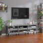 vidaXL Mueble de TV madera contrachapada gris hormigón 150x30x44,5 cm