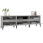 vidaXL Mueble de TV madera contrachapada gris hormigón 150x30x44,5 cm