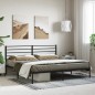vidaXL Estructura de cama con cabecero metal negro 200x200 cm vidaXL Estructura de cama con cabecero metal negro 200x200 cm