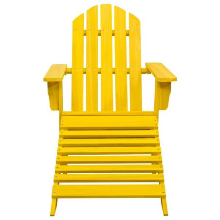 vidaXL Silla jardín Adirondack y otomana madera maciza abeto amarilla