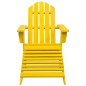 vidaXL Silla jardín Adirondack y otomana madera maciza abeto amarilla