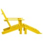 vidaXL Silla jardín Adirondack y otomana madera maciza abeto amarilla