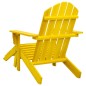 vidaXL Silla jardín Adirondack y otomana madera maciza abeto amarilla