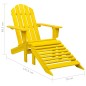 vidaXL Silla jardín Adirondack y otomana madera maciza abeto amarilla