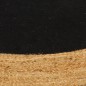 vidaXL Alfombra trenzada yute y algodón redonda negra y natural 150 cm vidaXL Alfombra trenzada yute y algodón redonda negra y natural 150 cm
