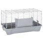 vidaXL Jaula para hámster polipropileno y metal gris 58x32x31 cm vidaXL Jaula para hámster polipropileno y metal gris 58x32x31 cm