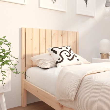 vidaXL Cabecero de cama madera maciza de pino 95,5x4x100 cm