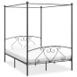 vidaXL Estructura de cama con dosel metal gris 140x200 cm vidaXL Estructura de cama con dosel metal gris 140x200 cm