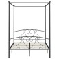vidaXL Estructura de cama con dosel metal gris 140x200 cm vidaXL Estructura de cama con dosel metal gris 140x200 cm