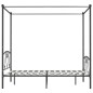 vidaXL Estructura de cama con dosel metal gris 140x200 cm vidaXL Estructura de cama con dosel metal gris 140x200 cm