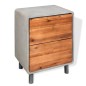 vidaXL Mesita de noche de hormigón y madera maciza acacia 40x30x50 cm vidaXL Mesita de noche de hormigón y madera maciza acacia 40x30x50 cm